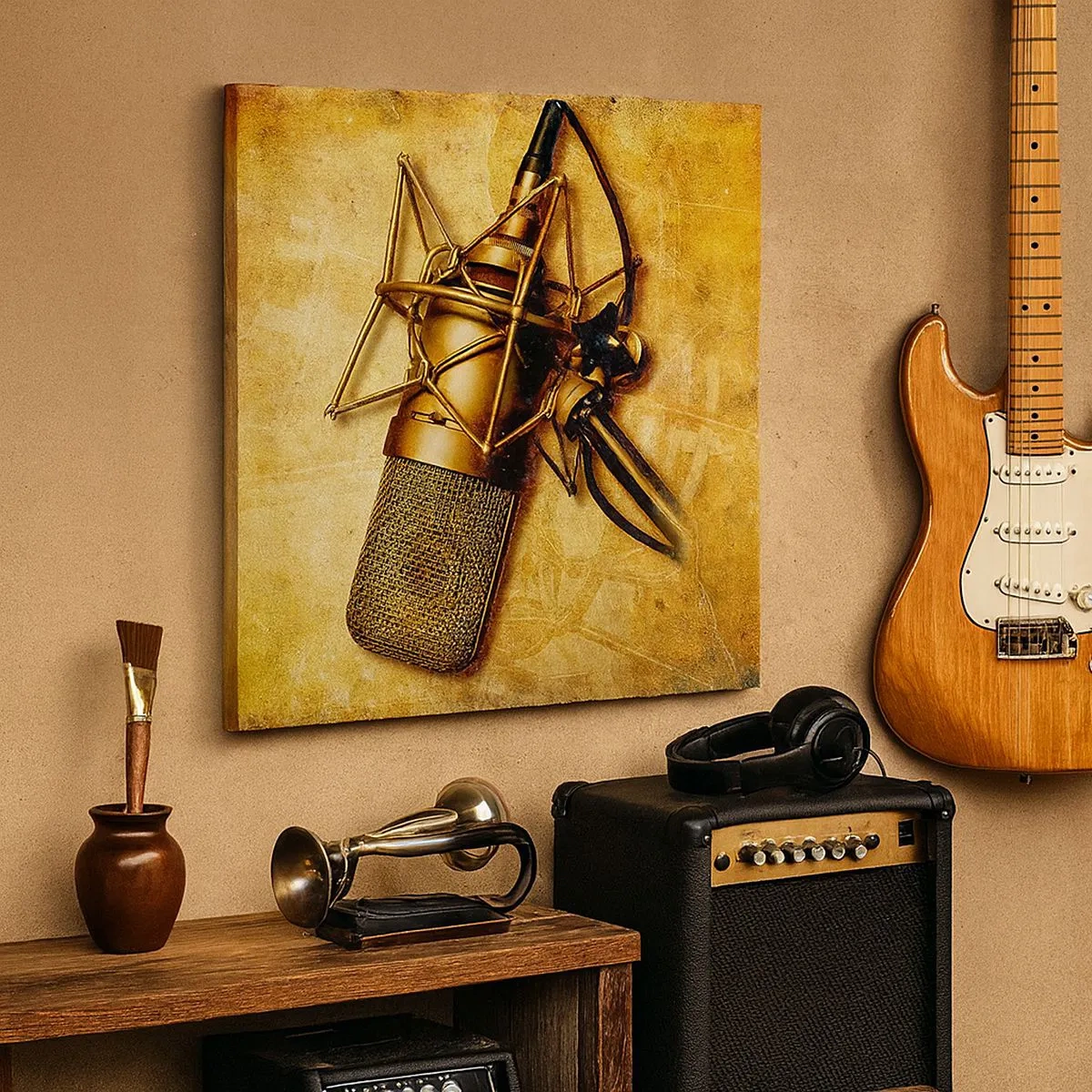 Bild auf Leinwand - Leinwandbild - Die goldenen Jahre des Radios - 30x30 cm