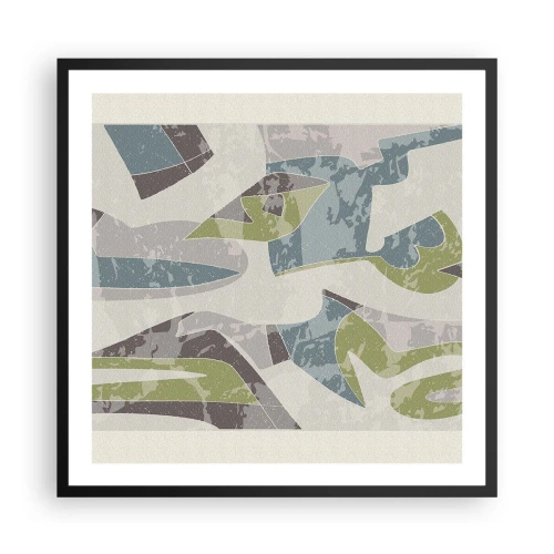 Poster in einem schwarzem Rahmen - Komposition hinter dem Glas - 60x60 cm