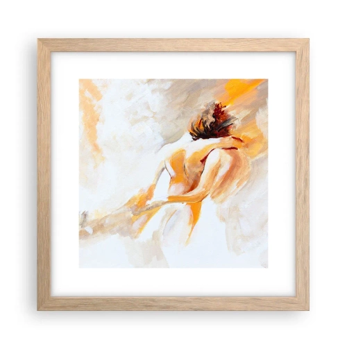 Poster in einem Rahmen aus heller Eiche - Am Himmel der Nähe - 30x30 cm