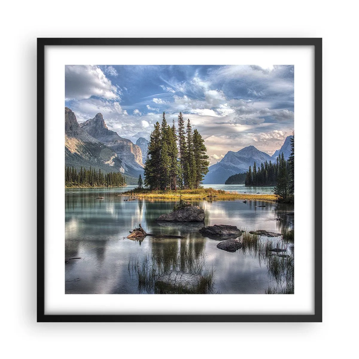 Poster in einem schwarzem Rahmen - An dem tollen und sauberen Wasser ... - 50x50 cm