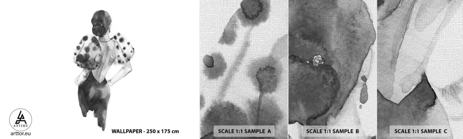 Fototapeten Muster Premium Canvas - Sie ging direkt vorbei - Frau, Mode, Modell - 100x30 cm