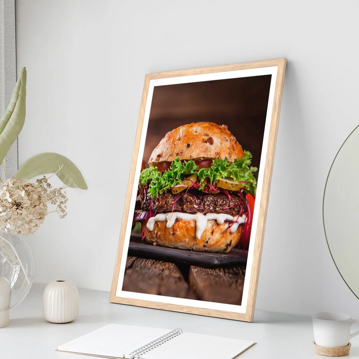 Poster in einem Rahmen aus heller Eiche - Amerikanischer Traum - 61x91 cm