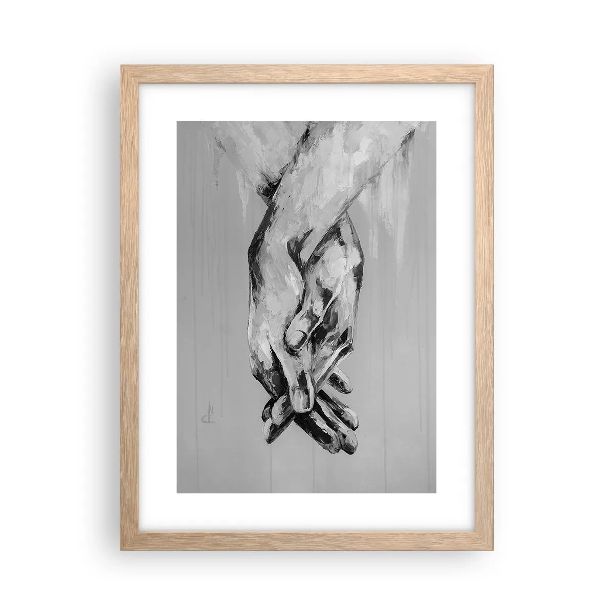 Poster in einem Rahmen aus heller Eiche - Anfang… - 30x40 cm