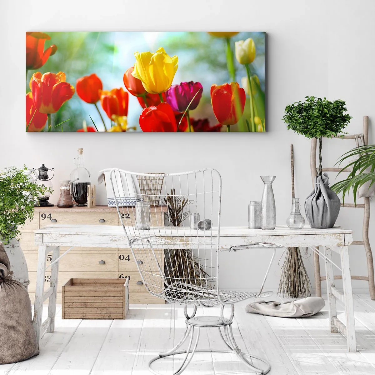 Bild auf Leinwand - Leinwandbild - Alle Farben der Sonne - 100x40 cm