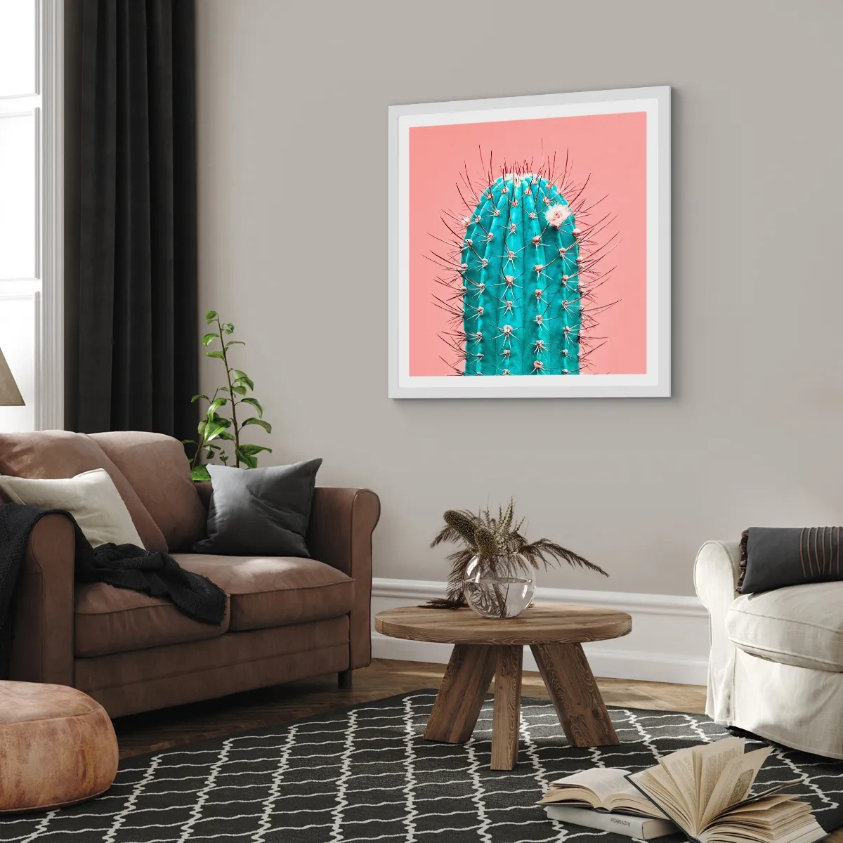 Poster in einem weißen Rahmen - Schau einfach hin - 40x40 cm