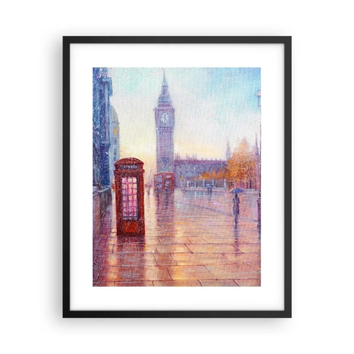 Poster in einem schwarzem Rahmen - Londoner Herbsttag - 40x50 cm
