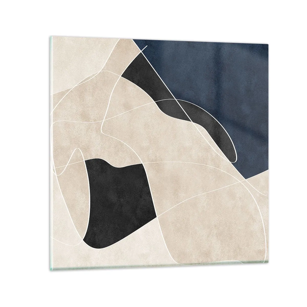 Glasbild - Bild auf glas - Abstrakte Komposition – Farbkontrast - 70x70 cm