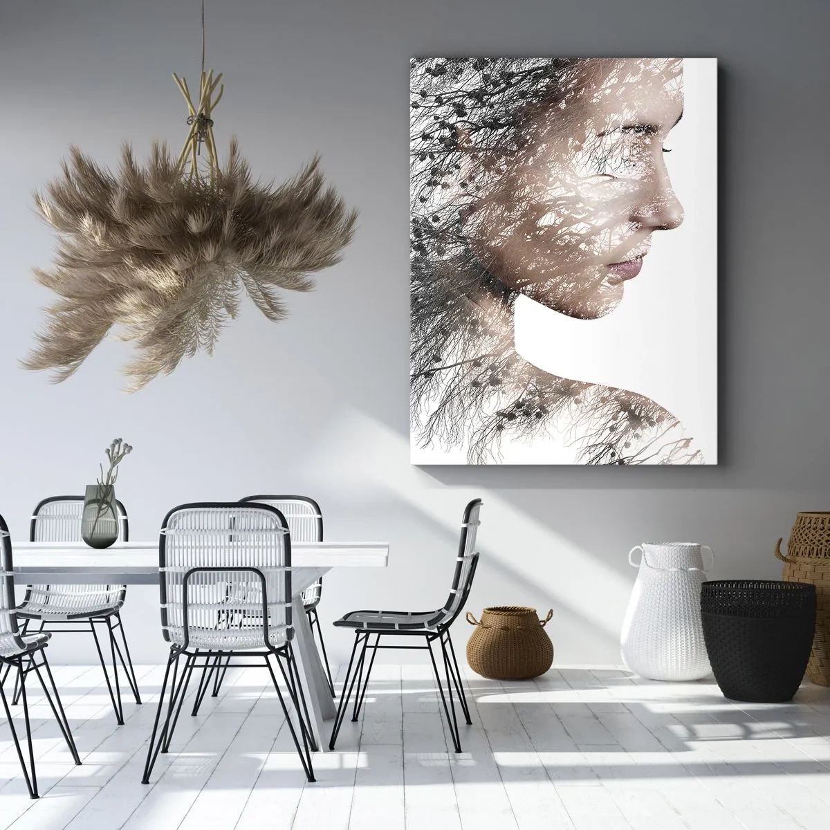 Bild auf Leinwand - Leinwandbild - Der Geist des Waldes - 45x80 cm