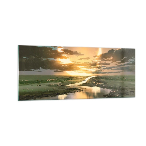 Glasbild - Bild auf glas - Irgendwo in einer weit, weit entfernten Galaxie - 100x40 cm