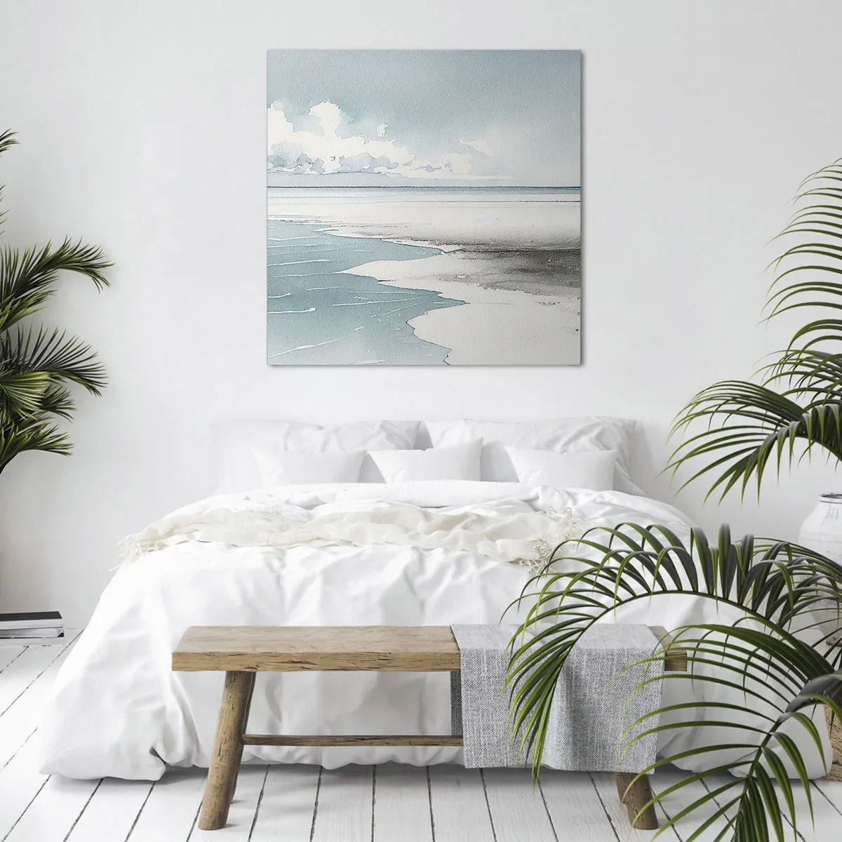 Bild auf Leinwand - Leinwandbild - Sanfte Flut - 40x40 cm