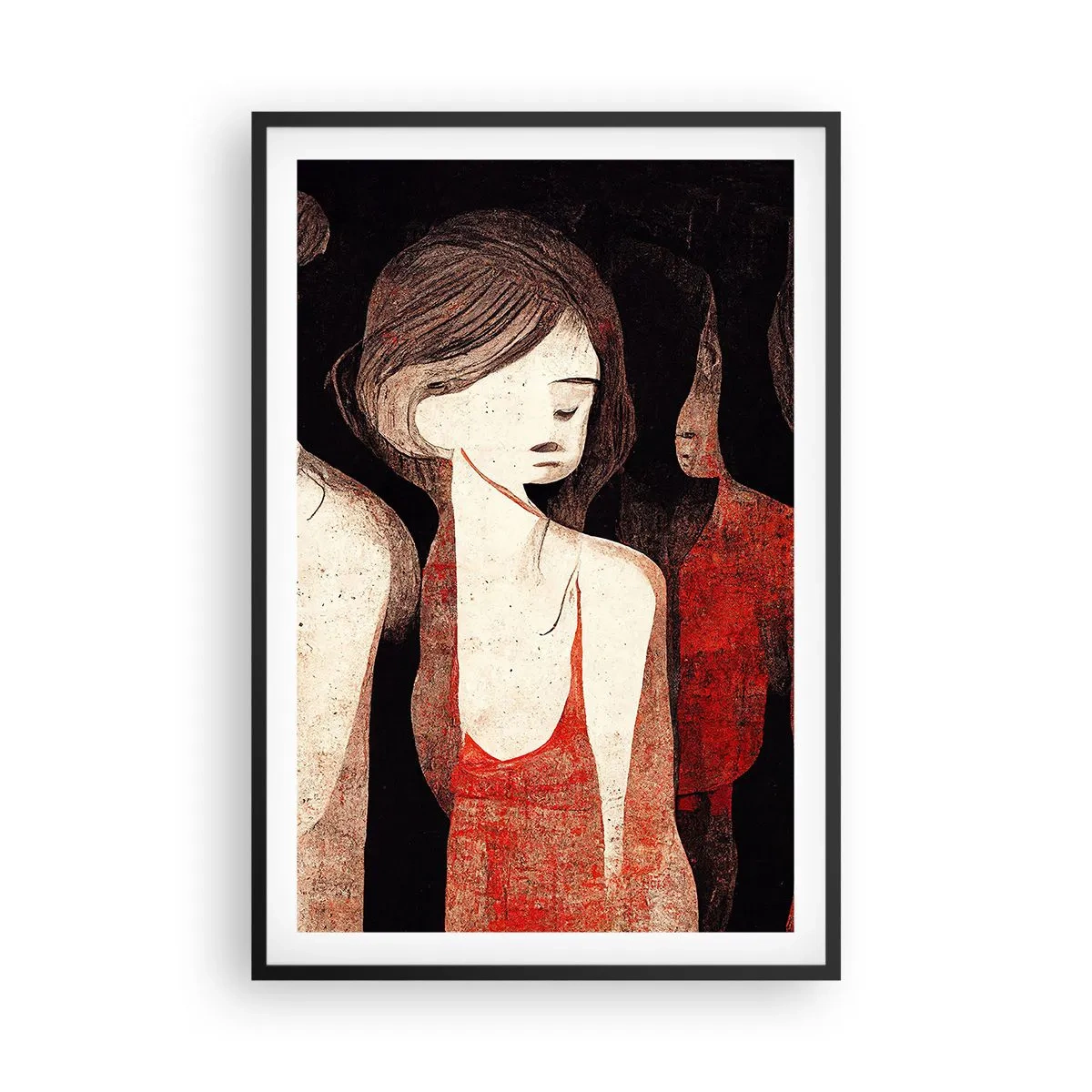 Poster in einem schwarzem Rahmen - Madonnen der Dunkelheit - 61x91 cm