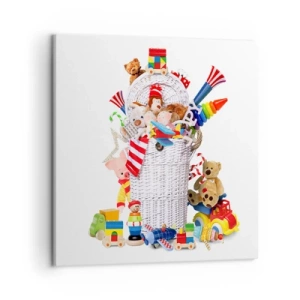 Bild auf Leinwand - Leinwandbild - Schätze für Kleinkinder - 50x50 cm