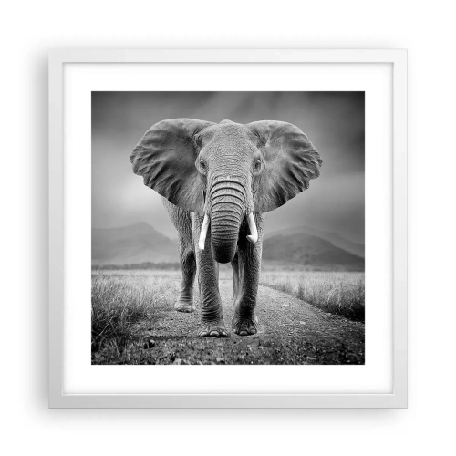 Poster in einem weißen Rahmen - Der Gastgeber heißt willkommen - 40x40 cm