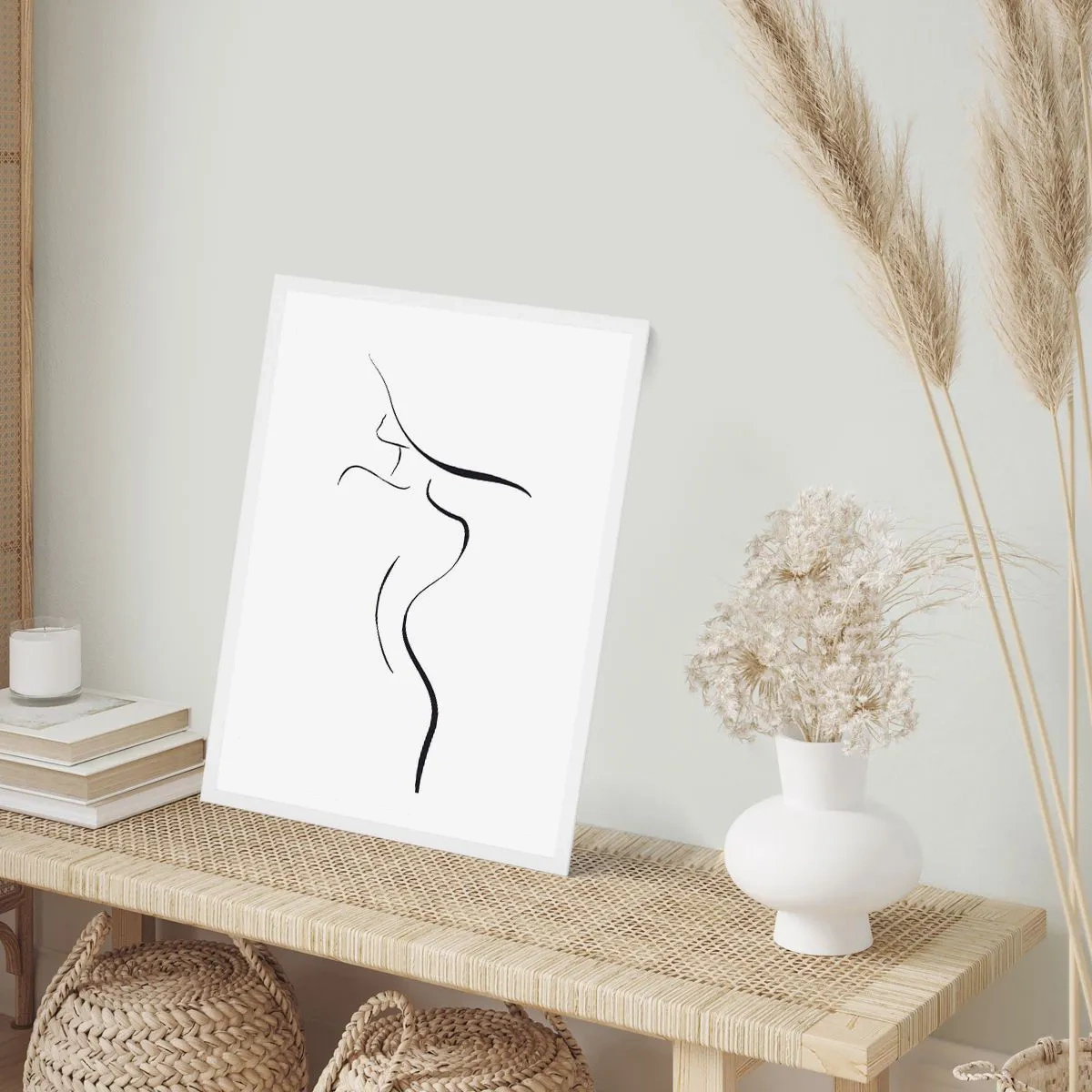 Poster in einem weißen Rahmen - Flüchtig wie eine Welle - 40x50 cm