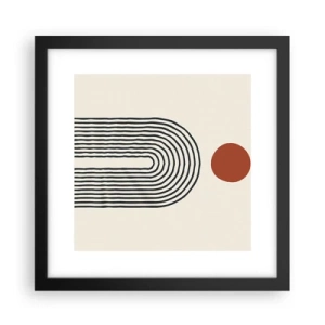 Poster in einem schwarzem Rahmen - Magnetismus von Formen und Farben - 30x30 cm