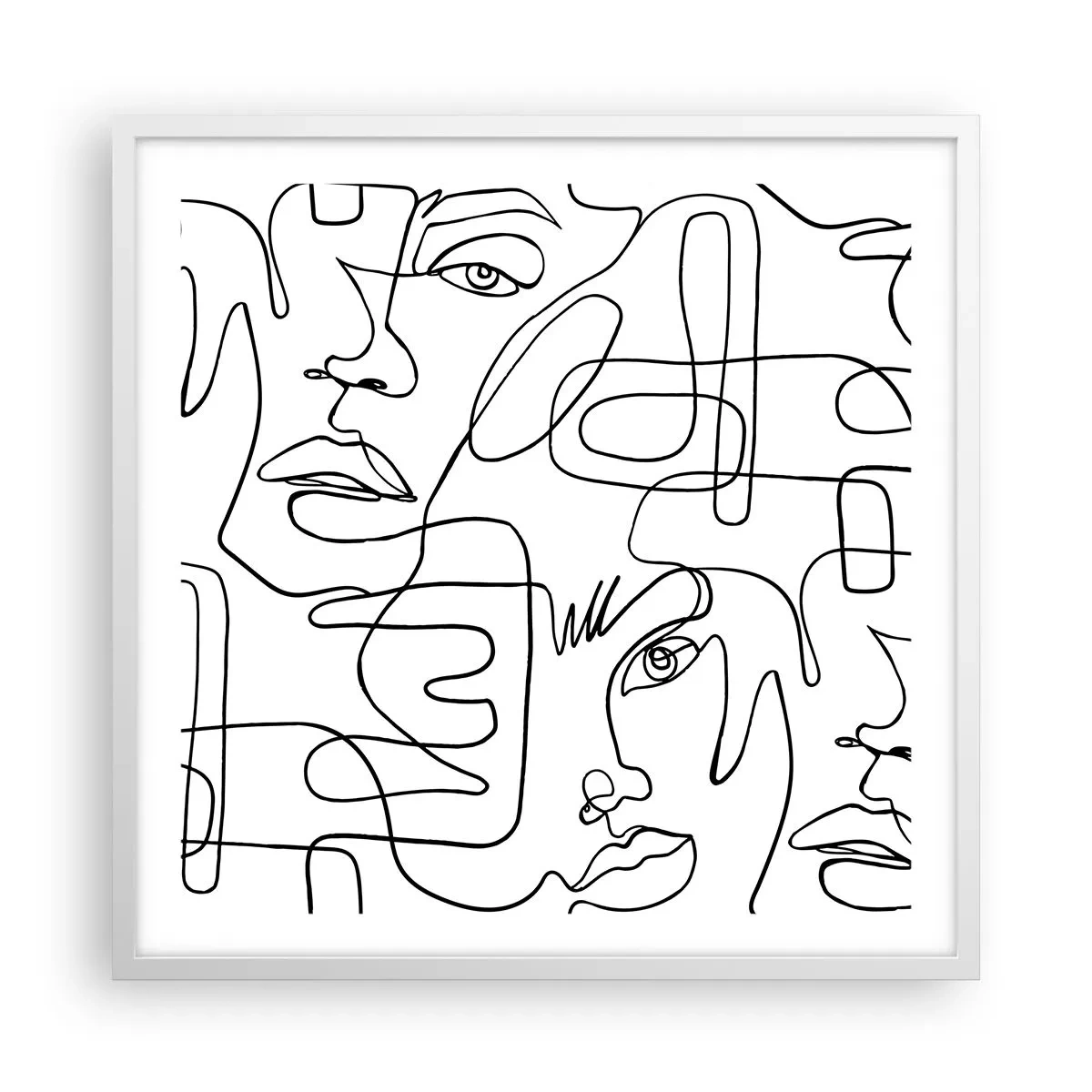 Poster in einem weißen Rahmen - In verworrenen Gefühlen - 60x60 cm