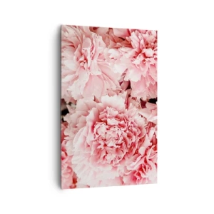 Bild auf Leinwand - Leinwandbild - Zarte rosa Pfingstrosen in zartem Ambiente - 80x120cm - Rosa Traum - Moderne Wanddekoration für Wohnzimmer und Schlafzimmer ARTTOR