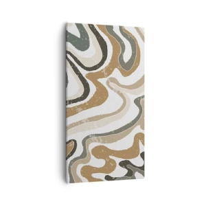 Bild auf Leinwand - Leinwandbild - Mäander in Erdfarben - 55x100 cm