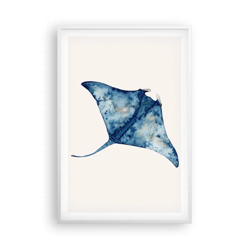 Poster in einem weißen Rahmen - Leben im Blau - 61x91 cm