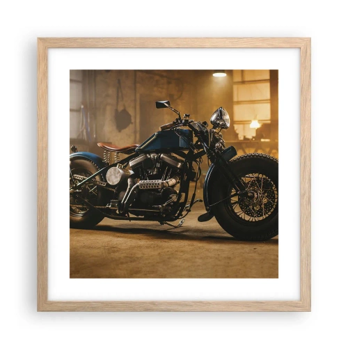 Poster in einem Rahmen aus heller Eiche - Ich kann alles  - 40x40 cm