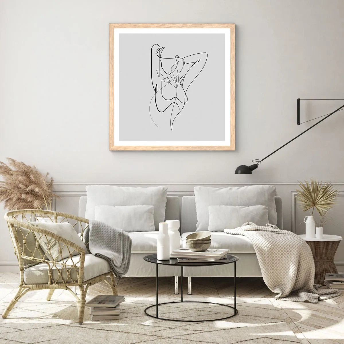 Poster in einem Rahmen aus heller Eiche - So, wie du wirklich bist ... - 60x60 cm