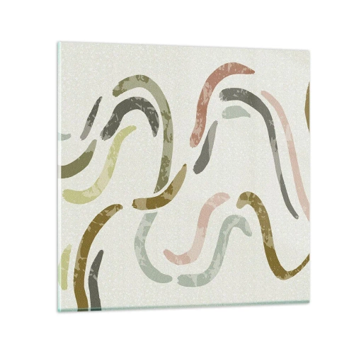Glasbild - Bild auf glas - Fröhlicher Tanz der Abstraktion - 60x60 cm
