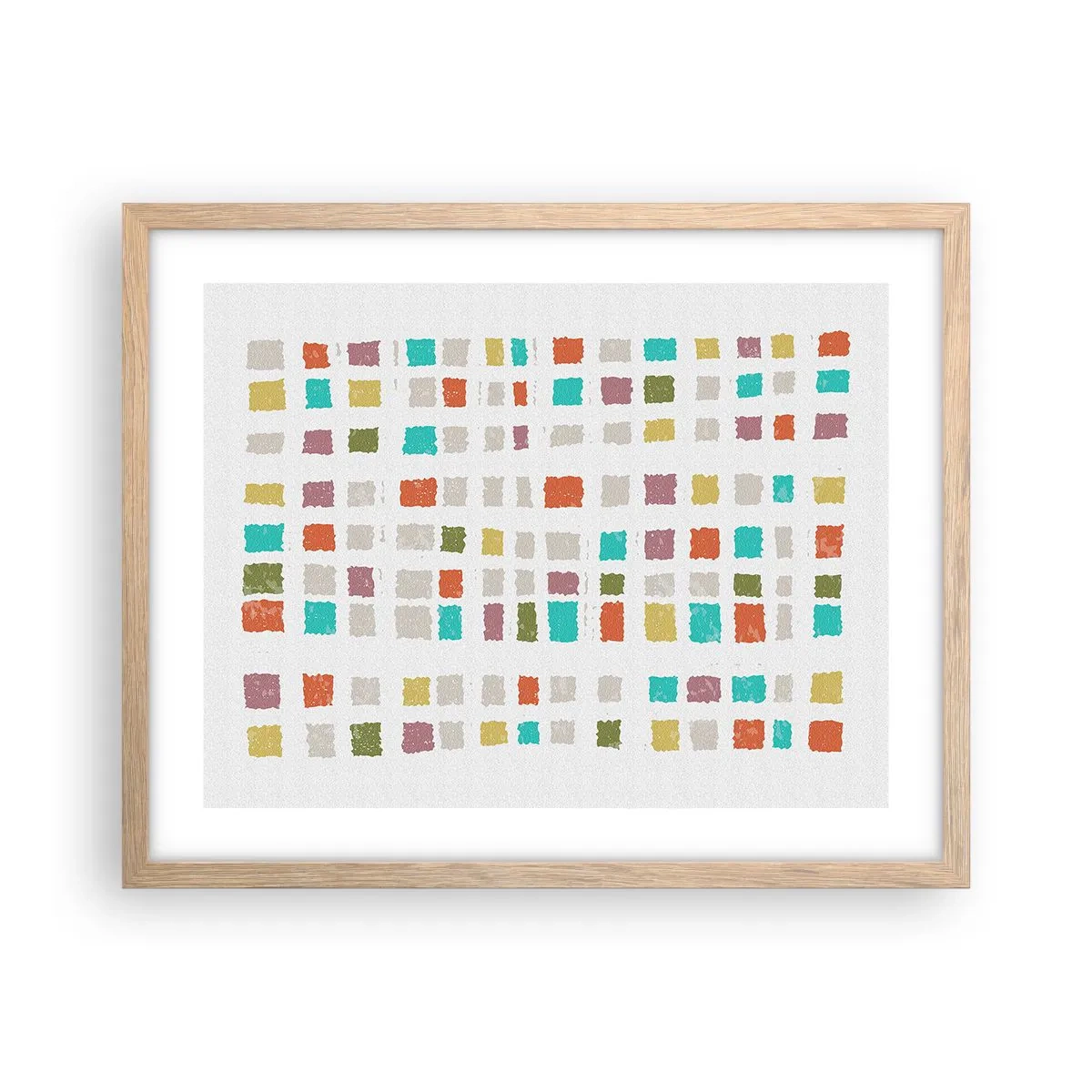 Poster in einem Rahmen aus heller Eiche - Unbekanntes Spiel - 50x40 cm