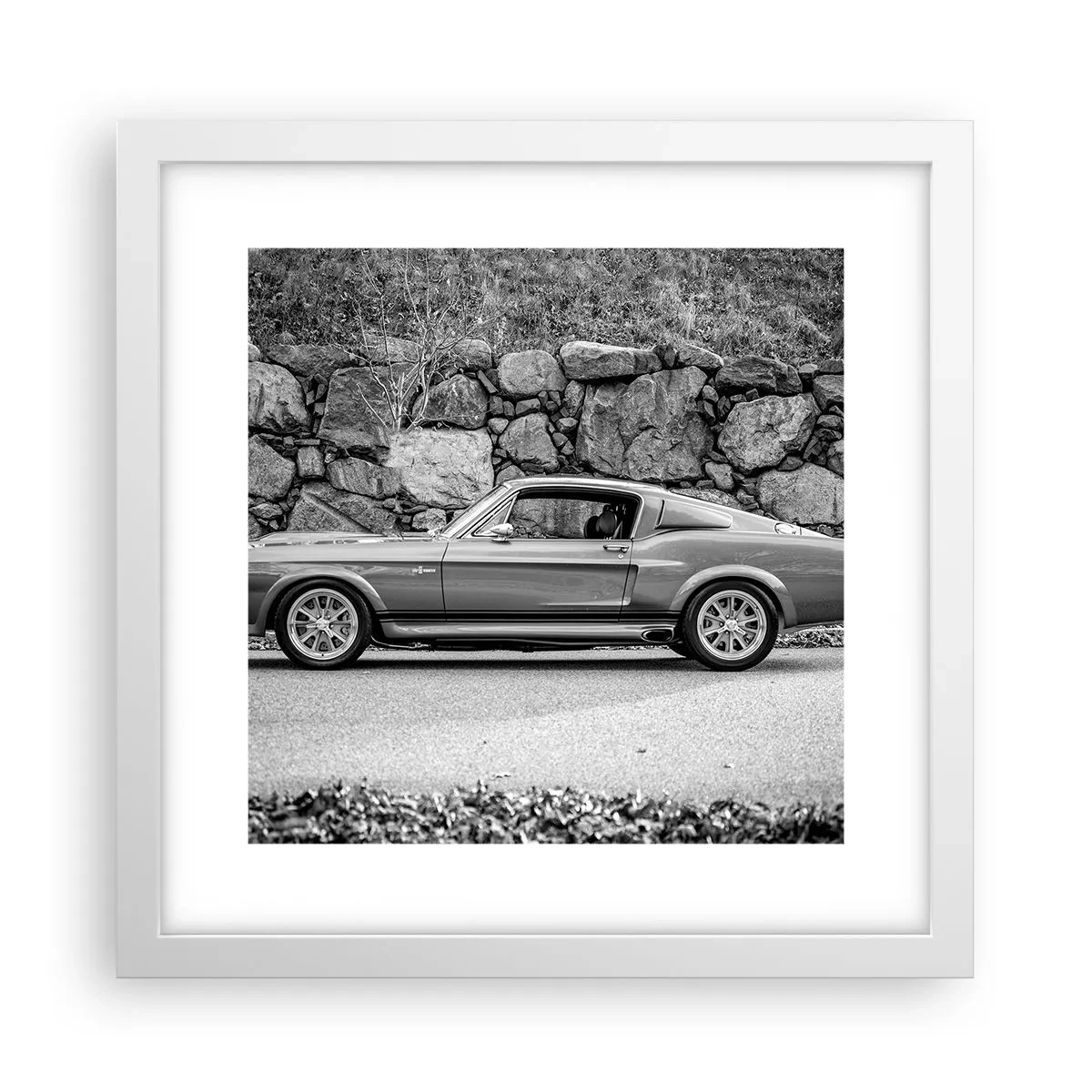 Poster in einem weißen Rahmen - Die Legende der 1960er - 30x30 cm