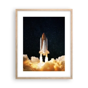 Poster in einem Rahmen aus heller Eiche - Ad Astra! - 40x50 cm