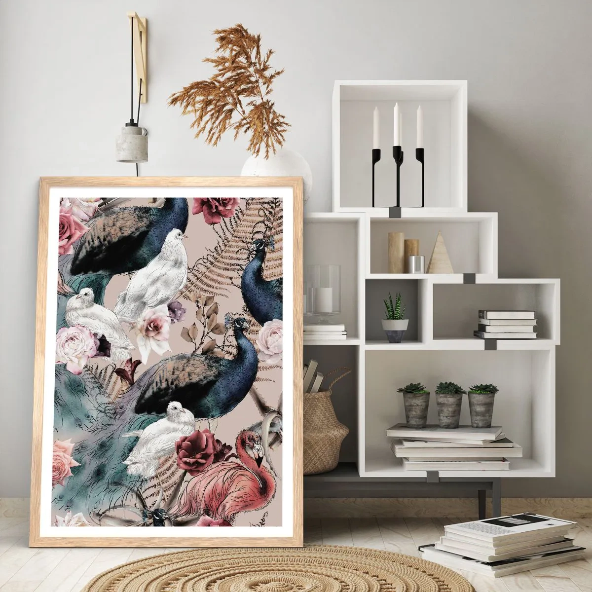 Poster in einem Rahmen aus heller Eiche - Im Schlossgarten - 40x50 cm