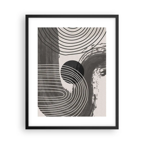 Poster in einem schwarzem Rahmen - Oval gewinnt - 40x50 cm