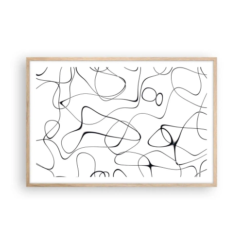 Poster in einem Rahmen aus heller Eiche - Lebenswege, Wechselfälle - 91x61 cm