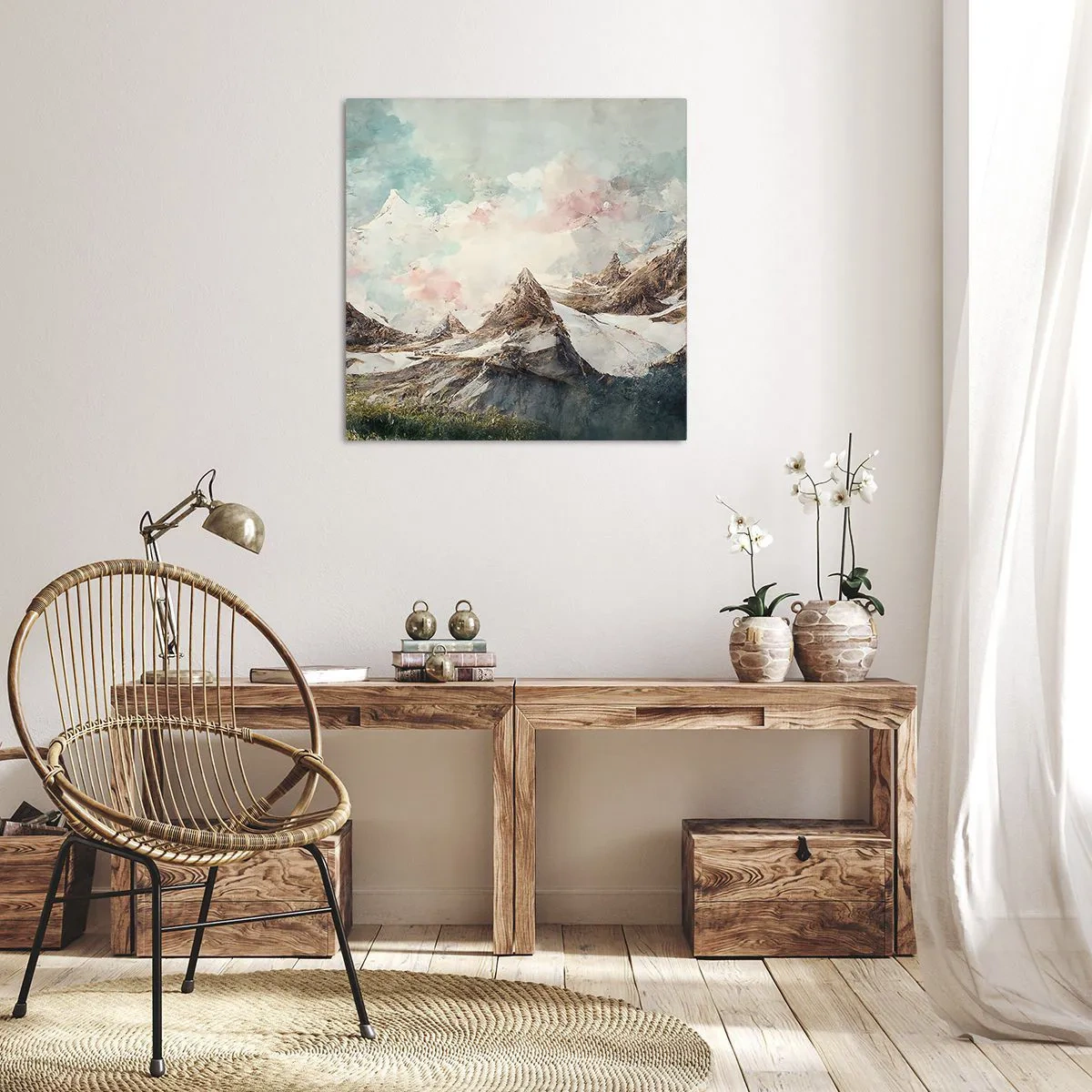 Bild auf Leinwand - Leinwandbild - Felsklingen - 70x70 cm