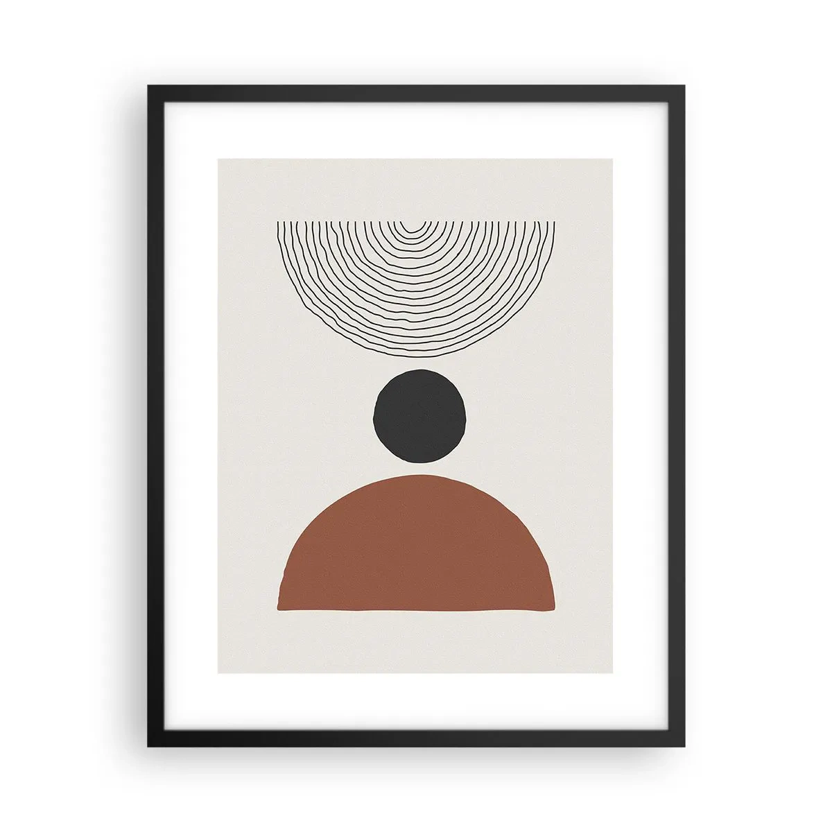 Poster in einem schwarzem Rahmen - Das Zentrum der Aufmerksamkeit - 40x50 cm
