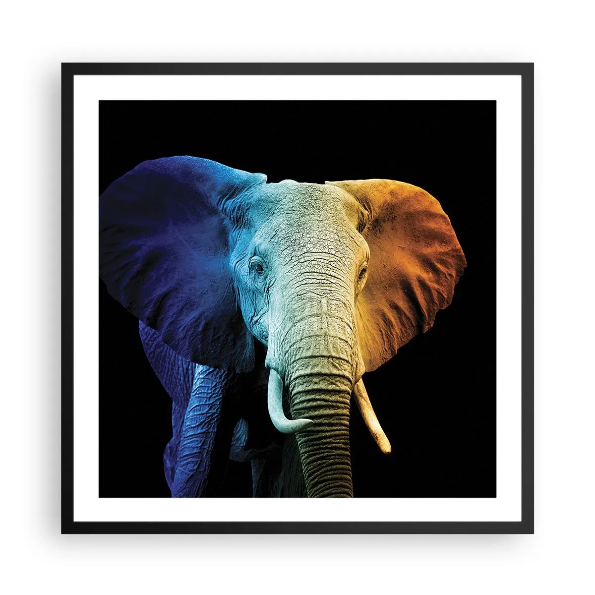 Poster in einem schwarzem Rahmen - Exzentrisch, kein Verrückter - 60x60 cm