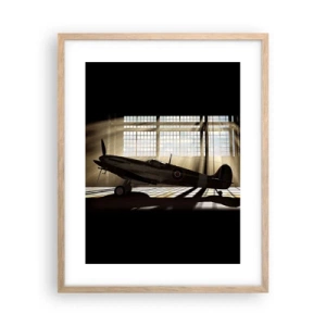 Poster in einem Rahmen aus heller Eiche - Die Ruhe eines Kriegers - 40x50 cm