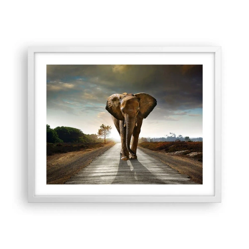 Poster in einem weißen Rahmen - Und schon gar nicht in einem Porzellanlager - 50x40 cm