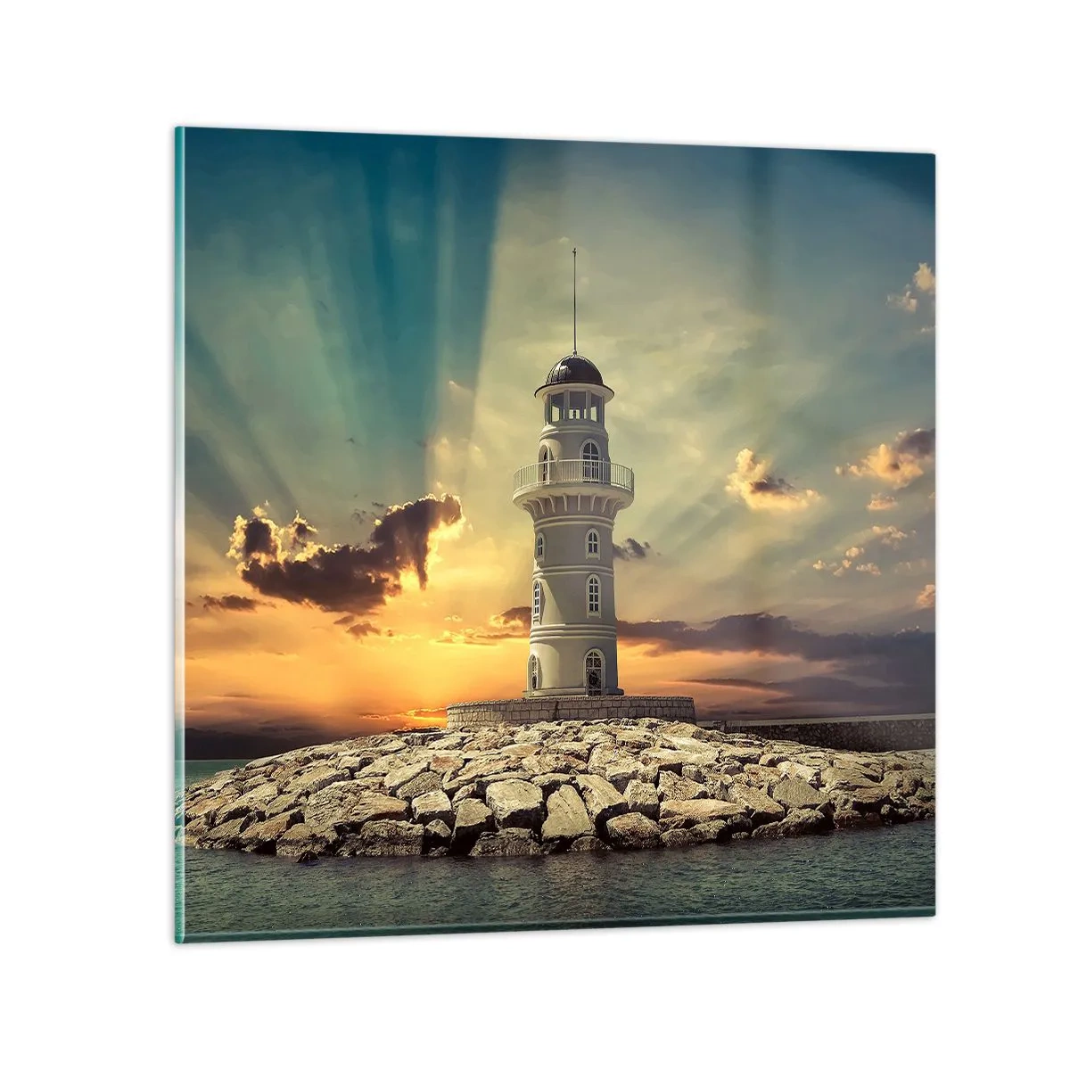 Glasbild - Bild auf glas - Licht - Gut - Schönheit - 70x70 cm