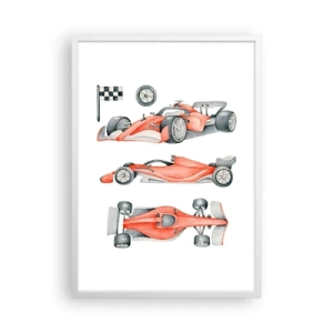 Poster in einem weißen Rahmen - Dem Traum folgen - 50x70 cm