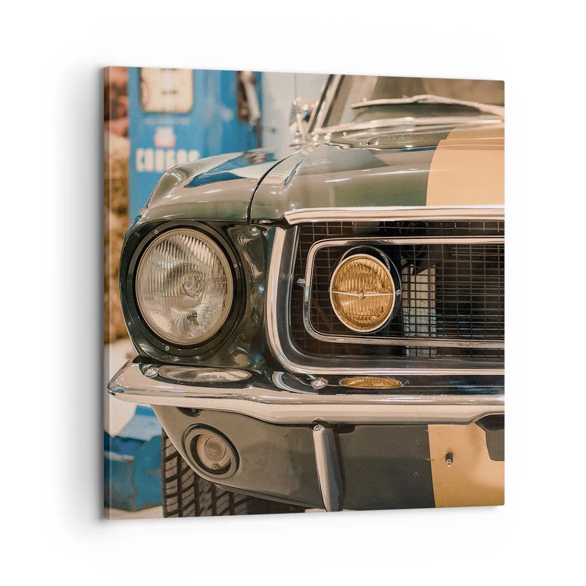 Bild auf Leinwand - Leinwandbild - Treffen mit einer Legende - 60x60 cm