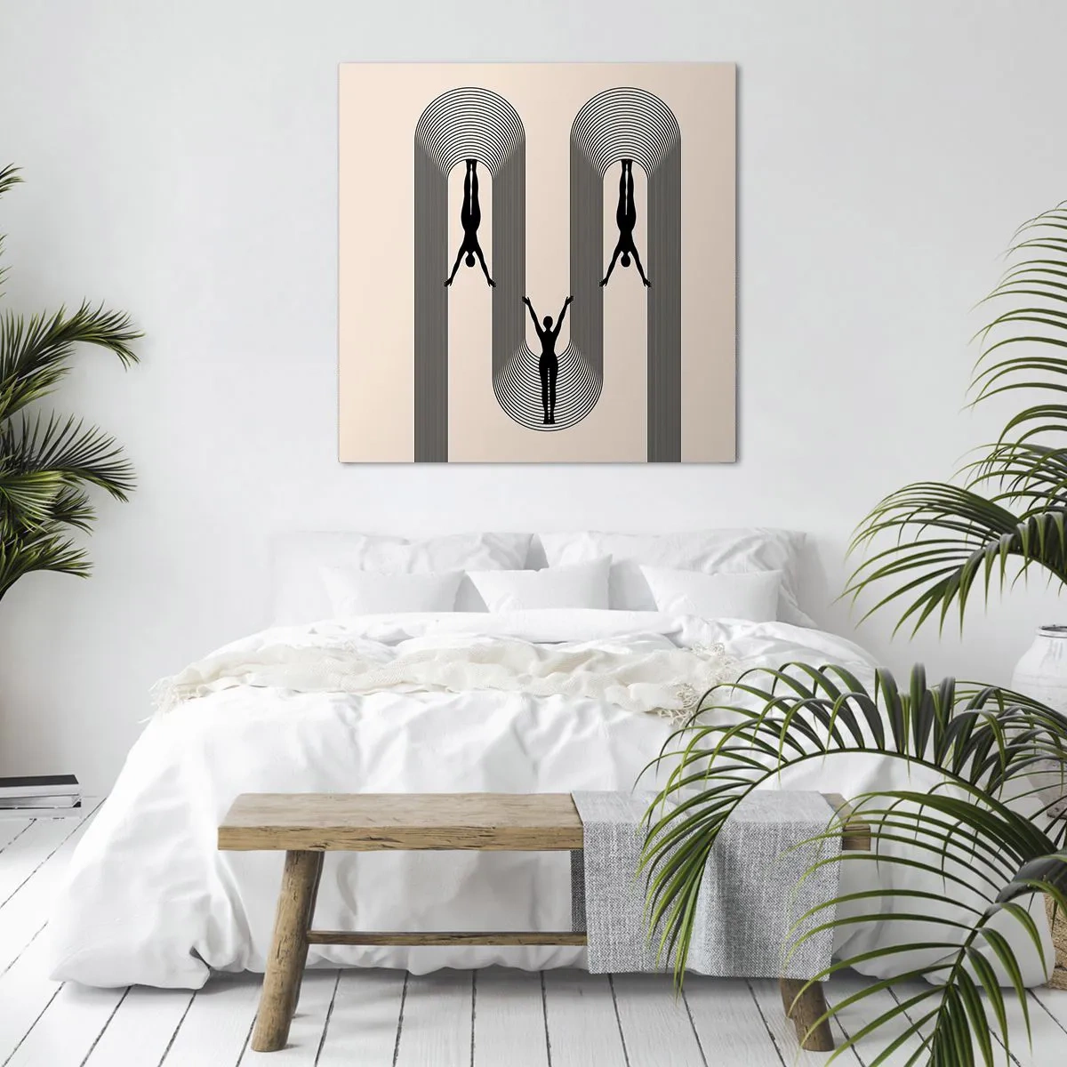 Bild auf Leinwand - Leinwandbild - Verkehrt herum - 50x50 cm