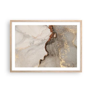 Poster in einem Rahmen aus heller Eiche - An der Grenze der Farben - 70x50 cm