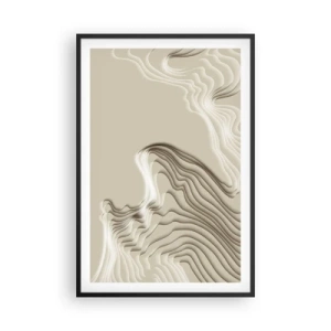 Poster in einem schwarzem Rahmen - Topographie der Kunst - 61x91 cm