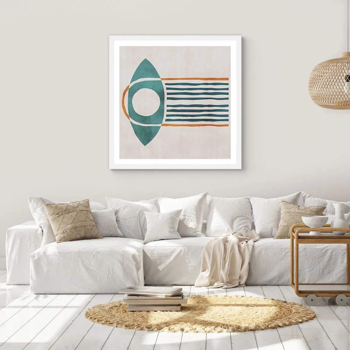 Poster in einem weißen Rahmen - Zeichen und Rituale - 50x50 cm