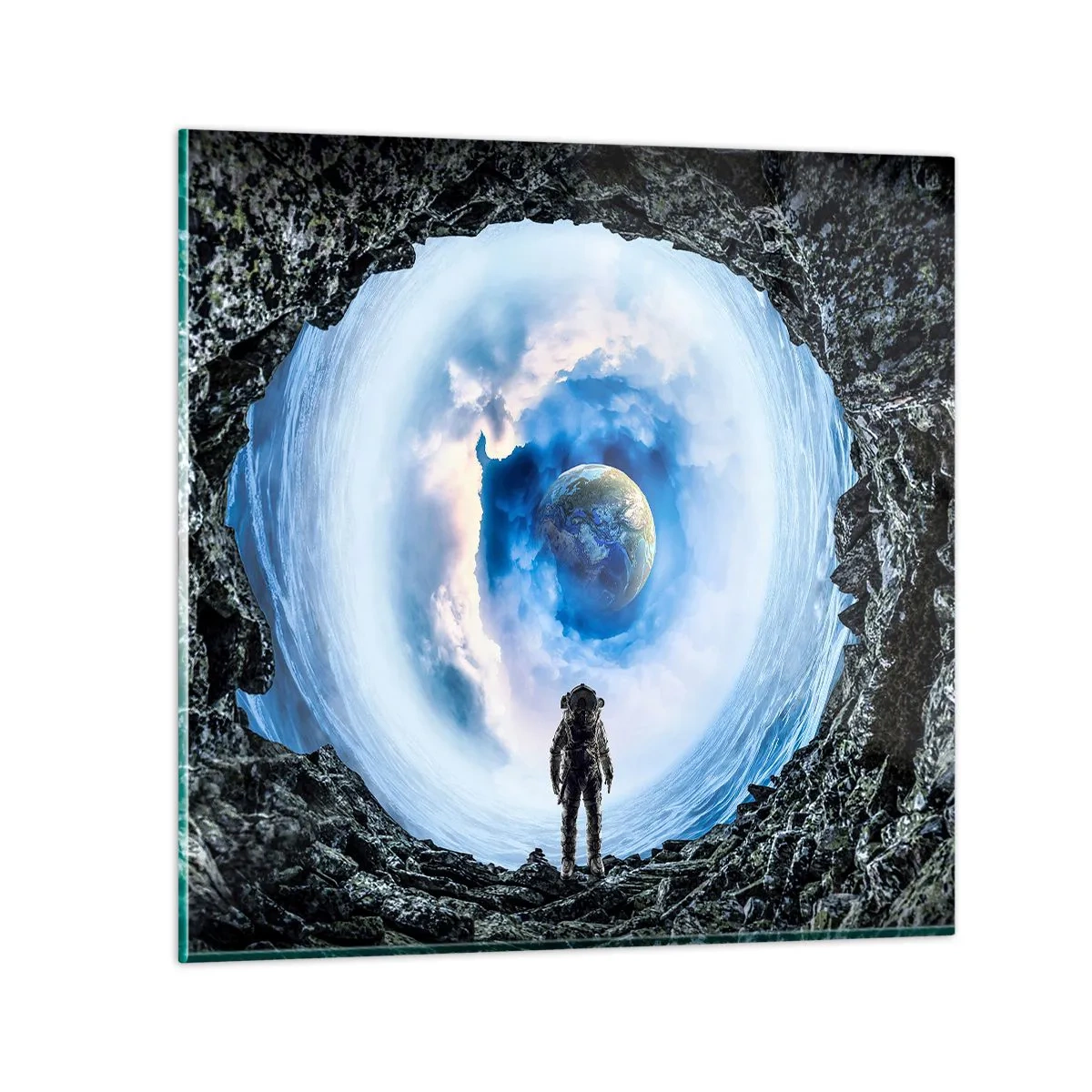 Glasbild - Bild auf glas - Es ist nicht weit von zu Hause - 50x50 cm