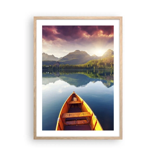 Poster in einem Rahmen aus heller Eiche - Nichts gegen die Natur - 50x70 cm