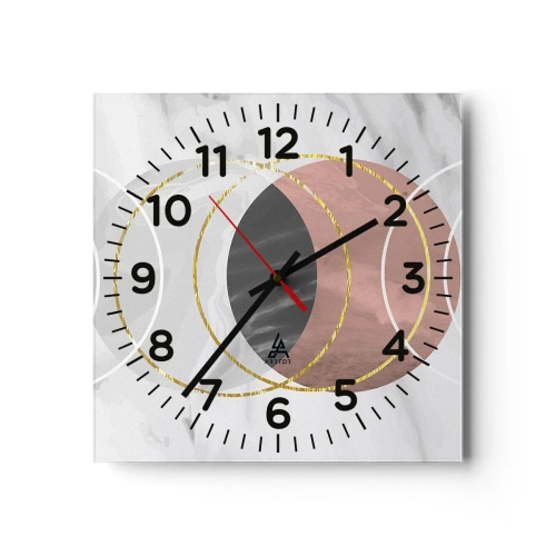 Wanduhr - Glasuhr - Musik der Sphären - 30x30 cm