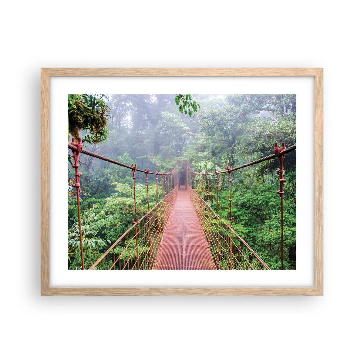 Poster in einem Rahmen aus heller Eiche - Über den Kronen aufgehängt - 50x40 cm