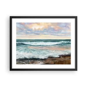 Poster in einem schwarzem Rahmen - Hier werden Sie Ihre Seele baumeln lassen - 50x40 cm