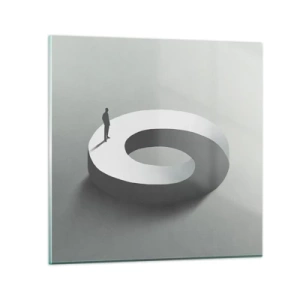 Glasbild - Bild auf glas - Und wie soll man davon klug werden - 70x70 cm